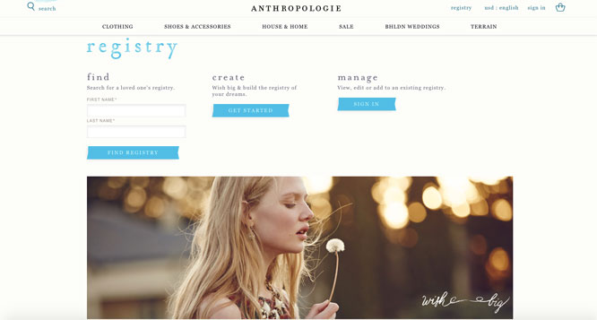 wedding registry