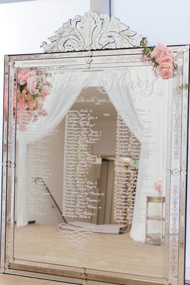 truly.madly.ink. mirror seating chart