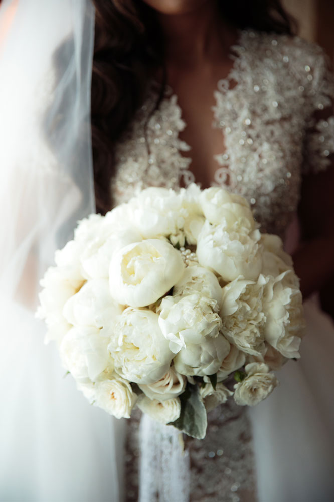 round bridal bouquet