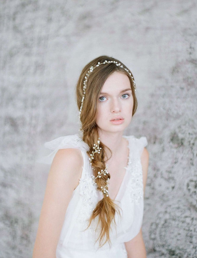 Braid in headpiece